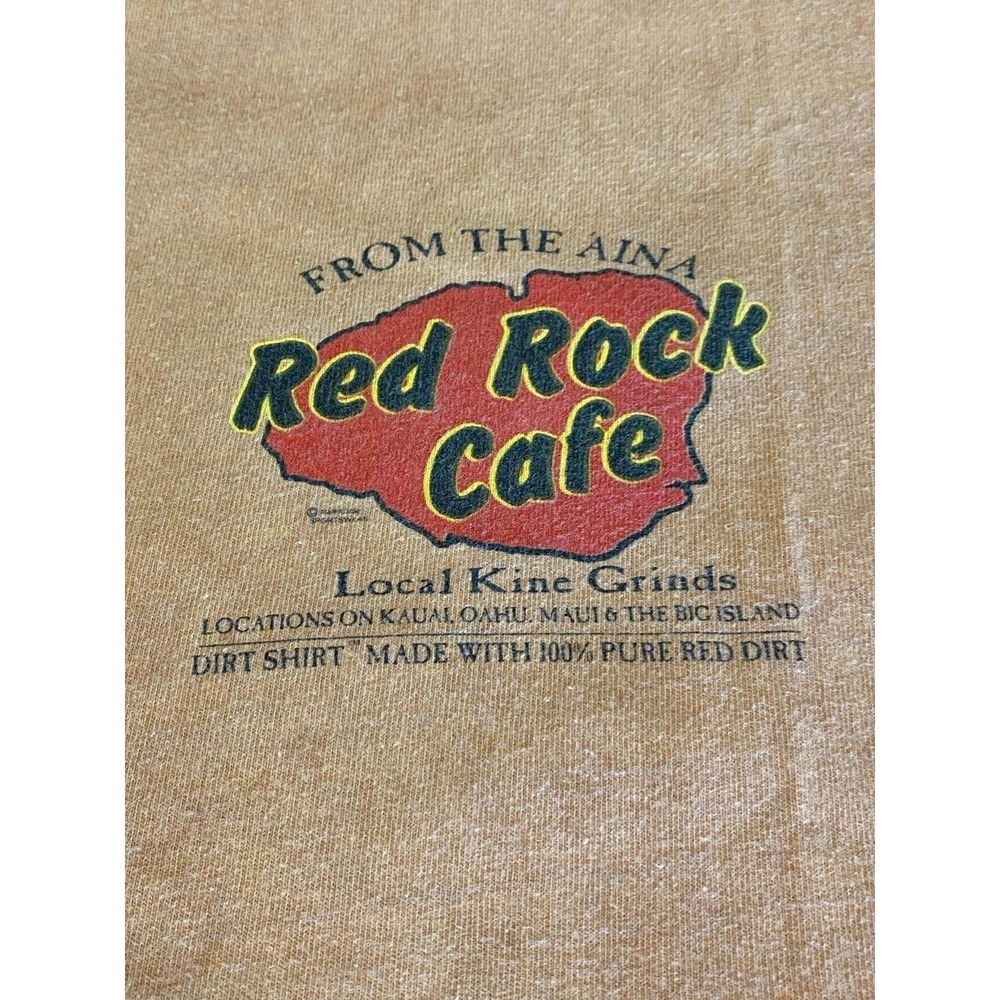 Red Rock Cafe Vintage Hanes Beefy Adult XL Dirt T Shirt Hawaiian sku12